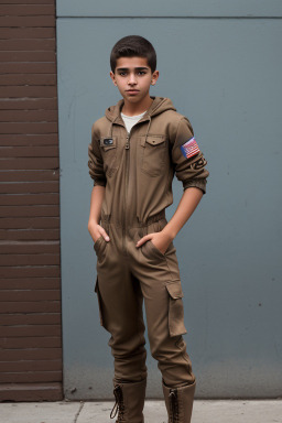 Venezuelan teenager boy with  brown hair