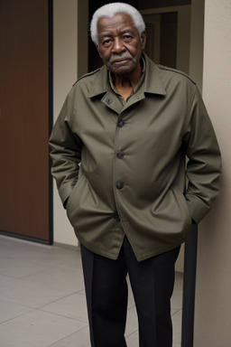 African american elderly male with  black hair