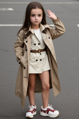 Albanian child girl with  brown hair