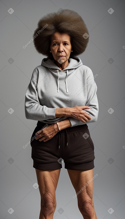 South african elderly female with  brown hair