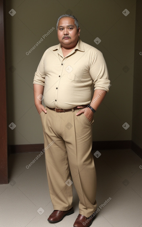 Nepalese middle-aged male with  blonde hair