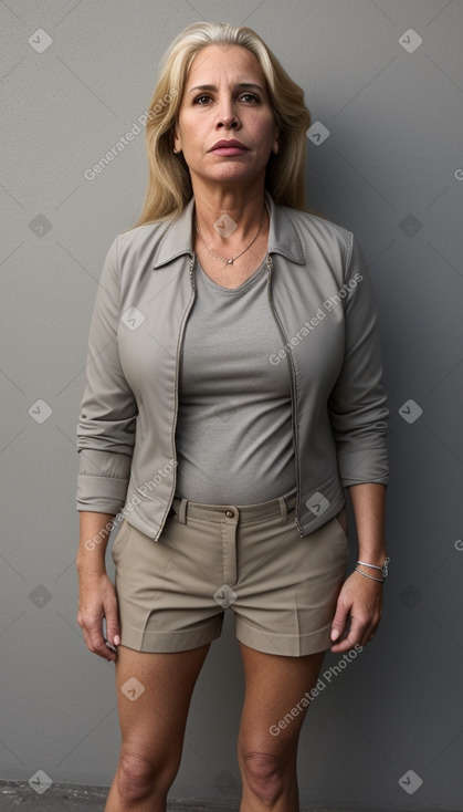 Cuban 45 years female with  blonde hair