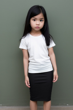 Thai child girl with  black hair