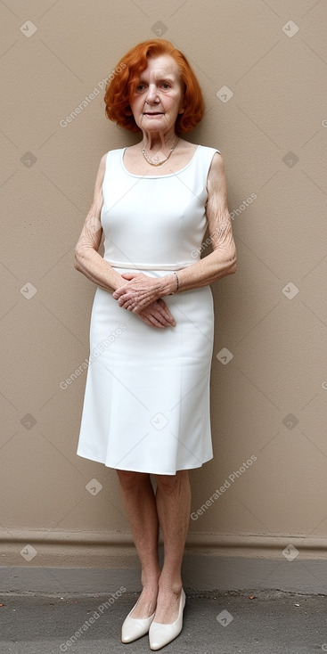 Macedonian elderly female with  ginger hair