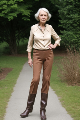 Swiss elderly female with  brown hair