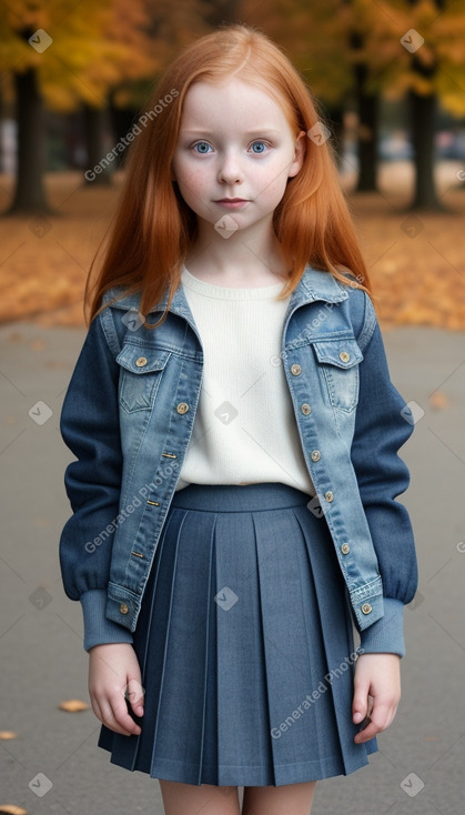 Polish child girl with  ginger hair