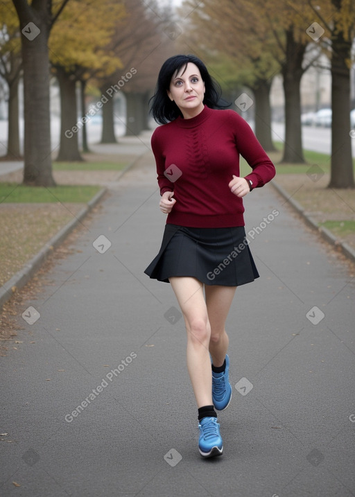 Georgian middle-aged female with  black hair