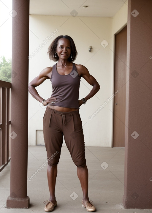 Zimbabwean middle-aged female with  brown hair