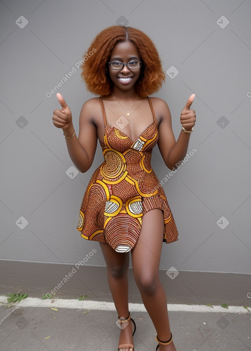 African american young adult female with  ginger hair