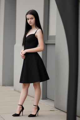 Lithuanian teenager girl with  black hair