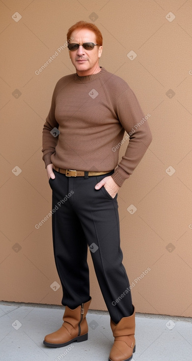 Tunisian middle-aged male with  ginger hair