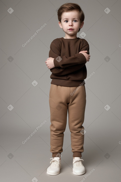 Caucasian infant boy with  brown hair