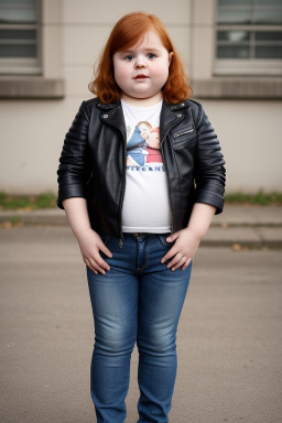 Serbian infant girl with  ginger hair