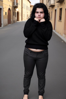 Italian teenager boy with  black hair