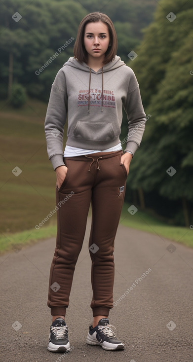 Costa rican young adult female with  brown hair