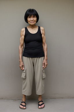 Indonesian elderly female with  black hair