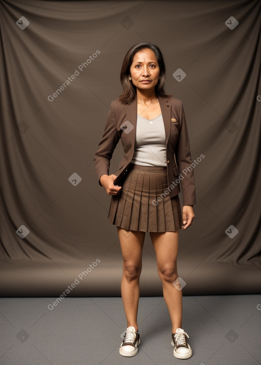 Nepalese 45 years female with  brown hair