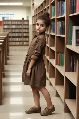 Iranian child girl with  brown hair