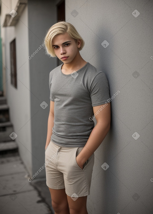 Nicaraguan young adult male with  blonde hair