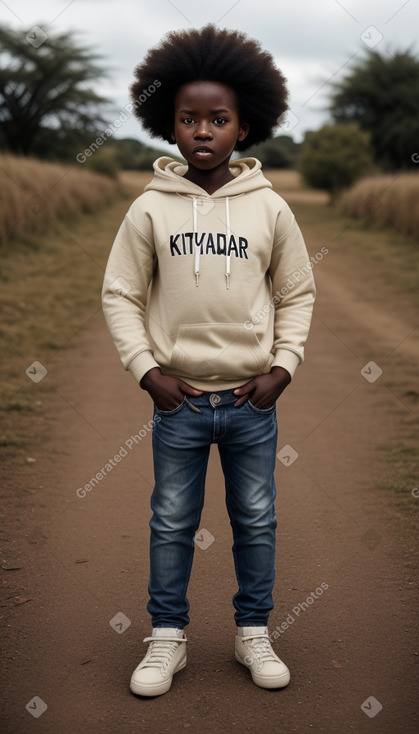 Kenyan infant boy with  blonde hair