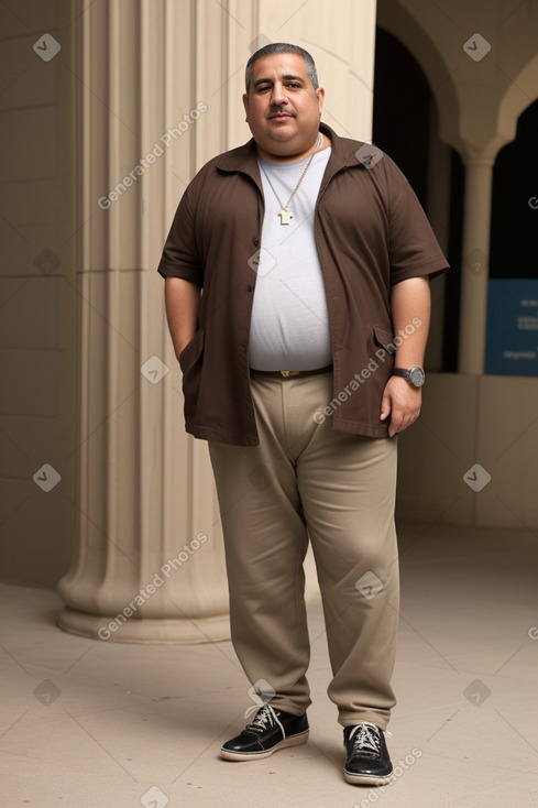 Jordanian middle-aged male with  brown hair