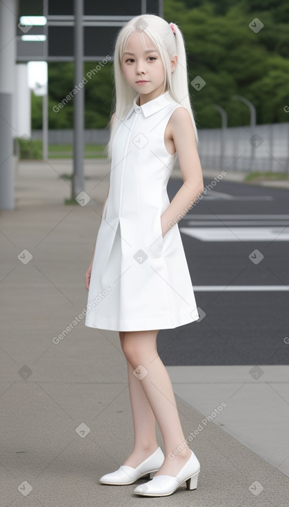 Japanese child female with  white hair