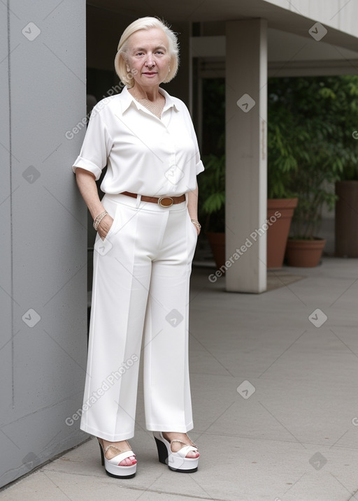 Elderly female with  blonde hair