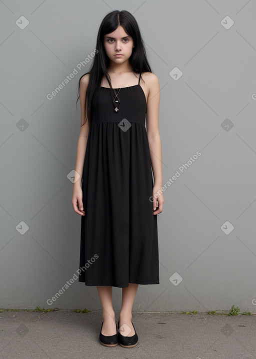 Danish teenager girl with  black hair