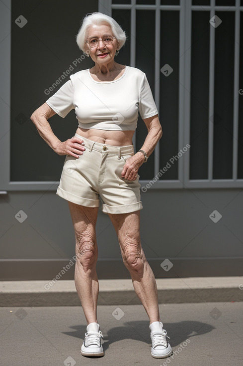 Elderly female with  white hair