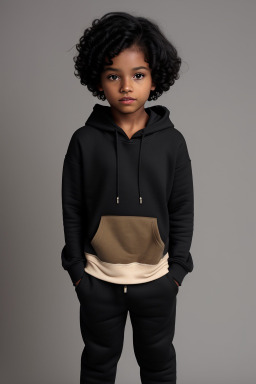 African american child male with  black hair