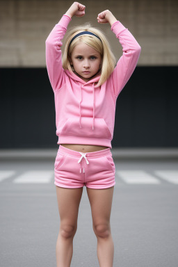 Italian child female with  blonde hair