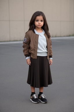 Mexican child female with  brown hair