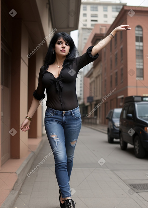 Paraguayan adult female with  black hair