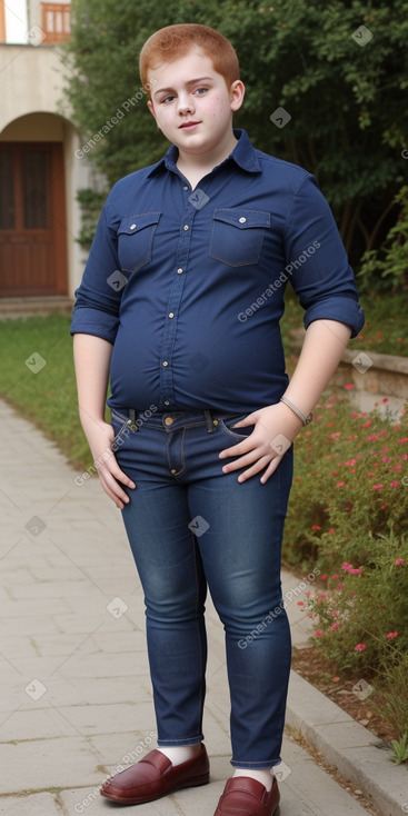 Turkish teenager boy with  ginger hair