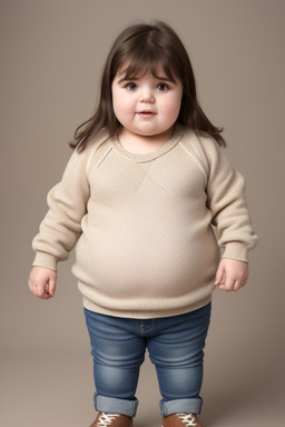 Macedonian infant girl with  brown hair