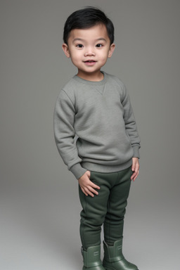 Singaporean infant boy with  gray hair