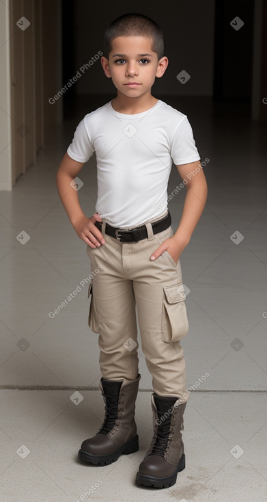 Puerto rican child boy with  white hair