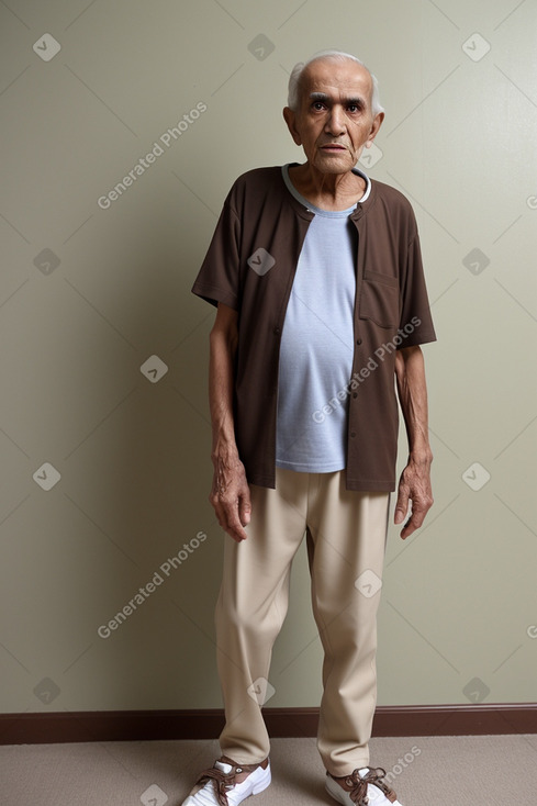 Saudi arabian elderly male with  brown hair