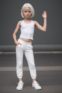 Belgian child girl with  white hair