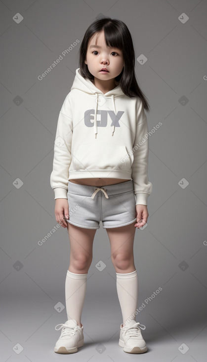 Chinese infant girl with  gray hair