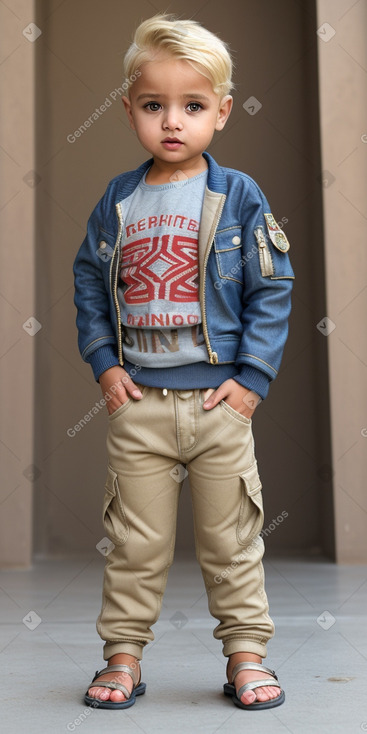 Moroccan infant boy with  blonde hair