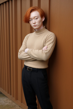 Japanese adult non-binary with  ginger hair