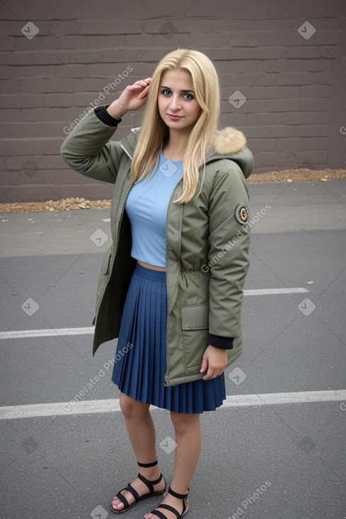 Lebanese adult female with  blonde hair