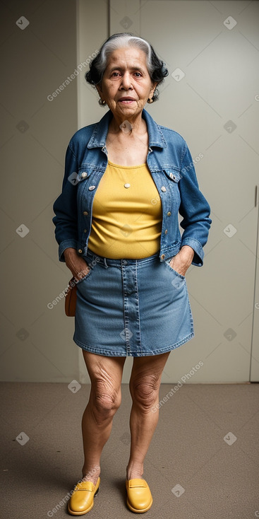 Costa rican elderly female with  black hair