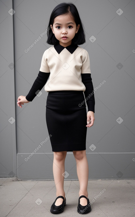 Indonesian infant girl with  black hair