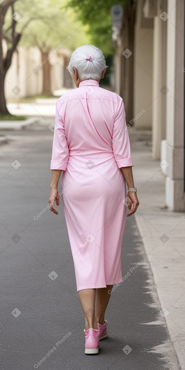 Libyan elderly female with  white hair