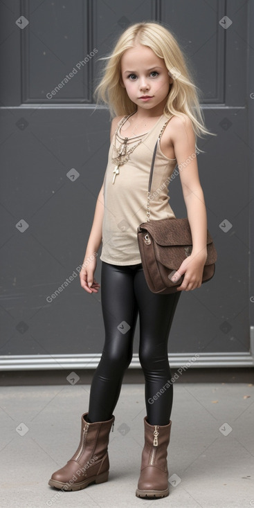 Italian child female with  blonde hair