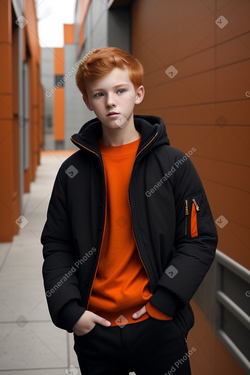 Teenager boy with  ginger hair