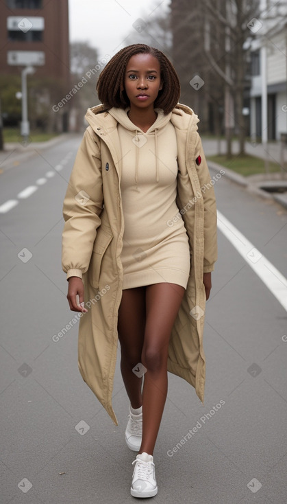 Jamaican adult female with  brown hair