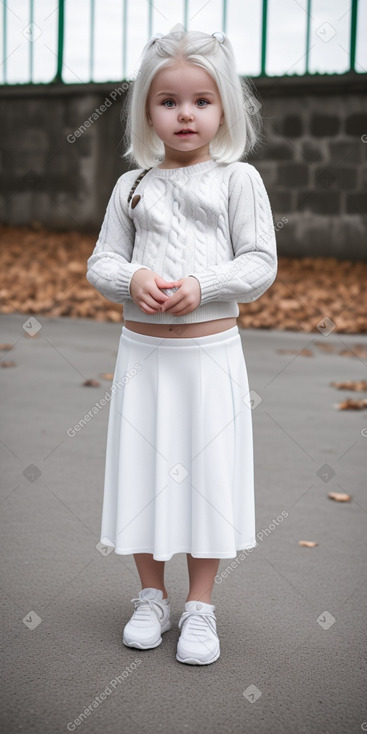 Belarusian infant girl with  white hair